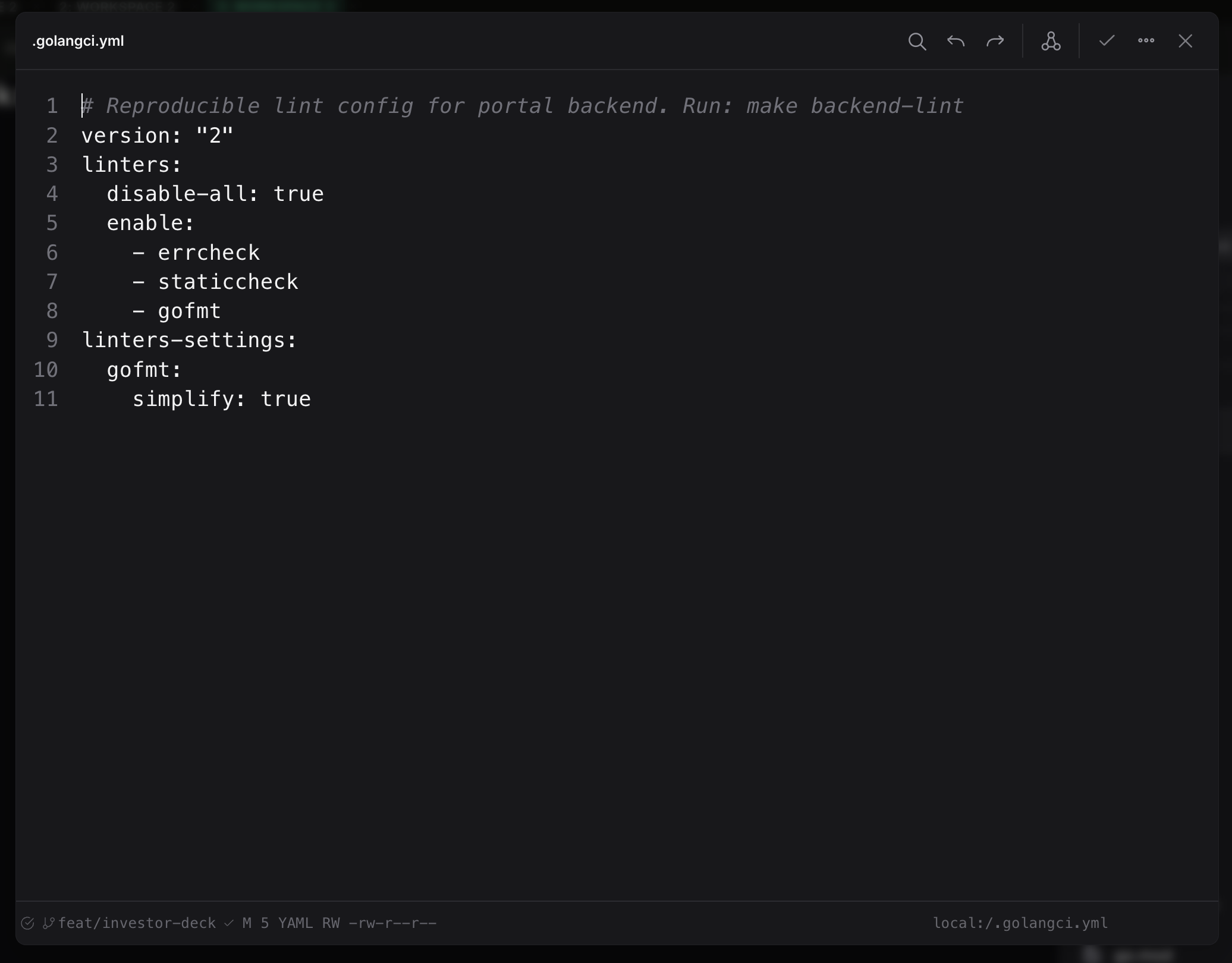 Built-in browser editor for a remote file, with sensitive values redacted.